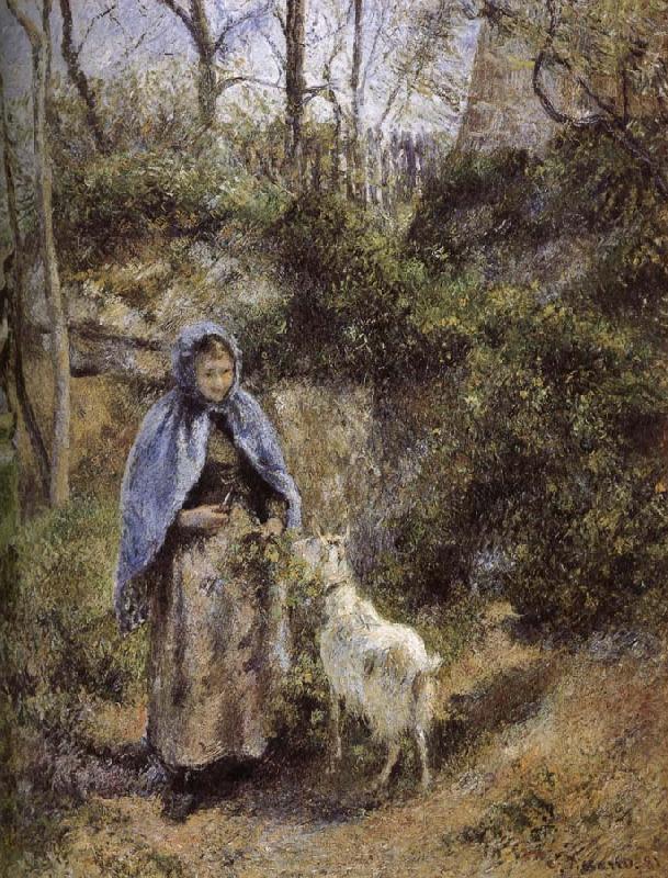 Camille Pissarro Woman sheep China oil painting art